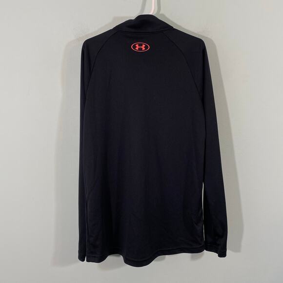 Under Armour Youth Black Orange Graphics Quarter Zip Performance Pullover Size M - Picture 8 of 8